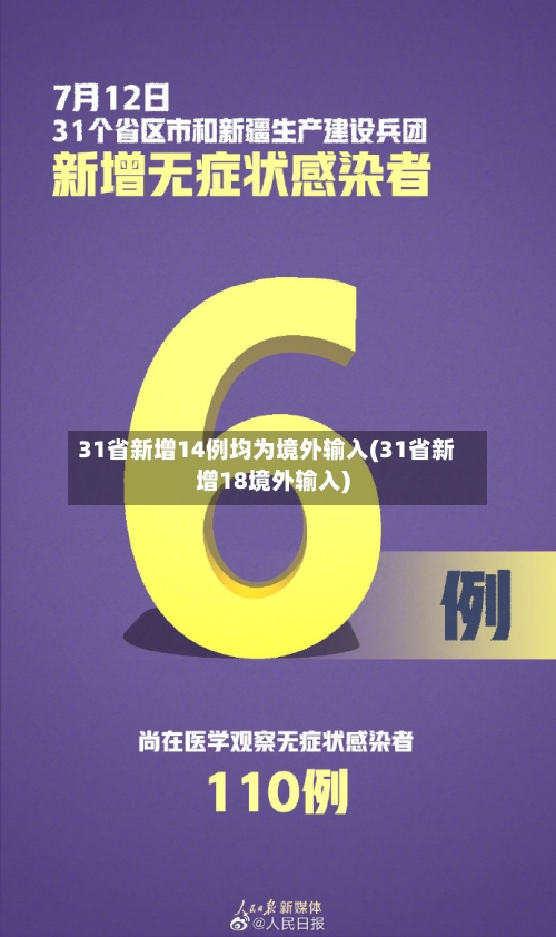 31省新增14例均为境外输入(31省新增18境外输入)-第1张图片