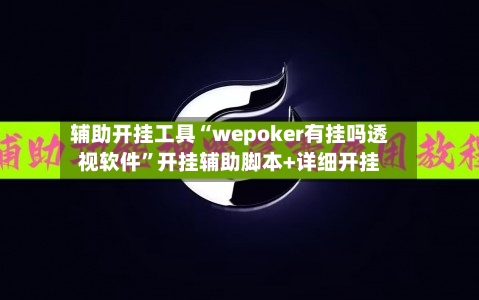 辅助开挂工具“wepoker有挂吗透视软件	”开挂辅助脚本+详细开挂-第1张图片