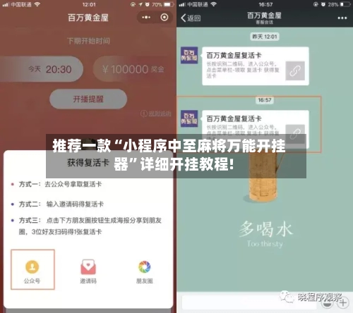 推荐一款“小程序中至麻将万能开挂器”详细开挂教程!-第1张图片