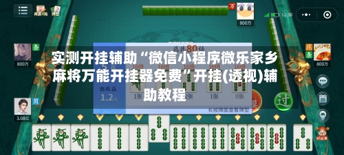 实测开挂辅助“微信小程序微乐家乡麻将万能开挂器免费	”开挂(透视)辅助教程-第3张图片