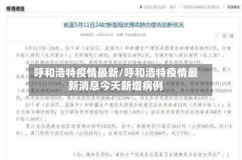 呼和浩特疫情最新/呼和浩特疫情最新消息今天新增病例-第1张图片