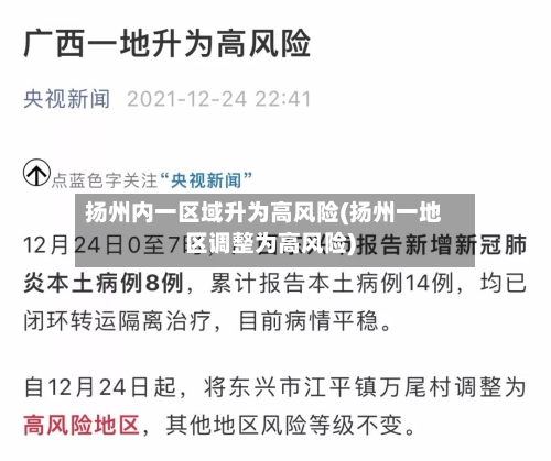 扬州内一区域升为高风险(扬州一地区调整为高风险)-第1张图片