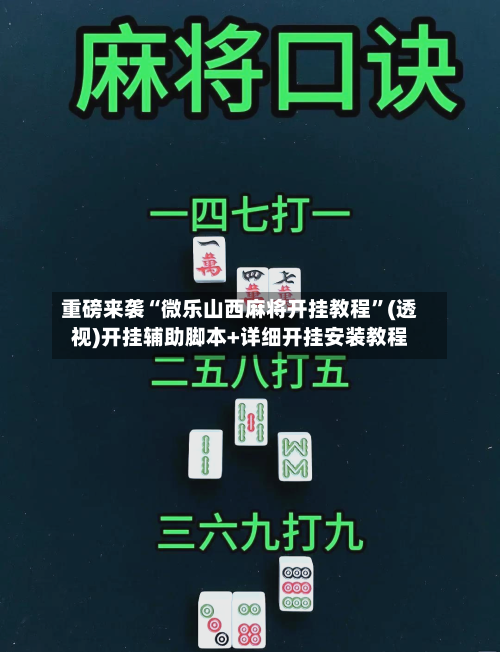 重磅来袭“微乐山西麻将开挂教程	”(透视)开挂辅助脚本+详细开挂安装教程-第2张图片