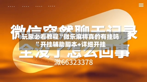 玩家必看教程“微乐麻将真的有挂吗”开挂辅助脚本+详细开挂-第2张图片