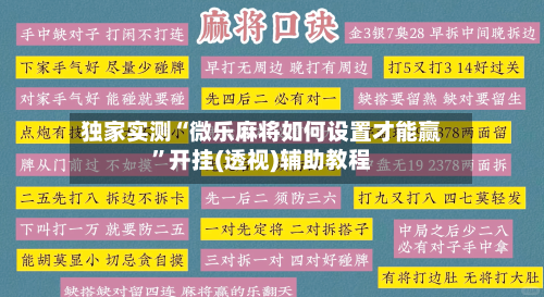 独家实测“微乐麻将如何设置才能赢”开挂(透视)辅助教程-第1张图片