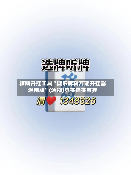辅助开挂工具“微乐麻将万能开挂器通用版”(透视)其实确实有挂-第2张图片