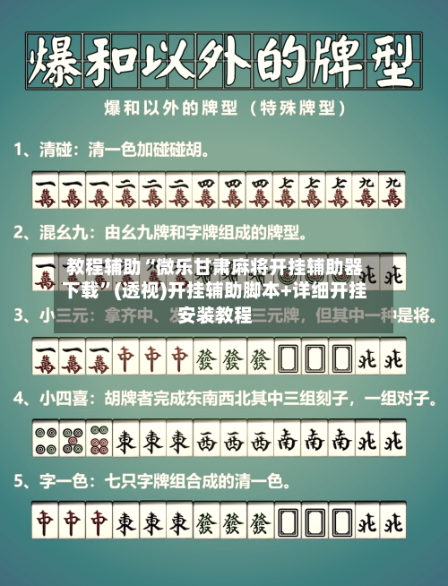教程辅助“微乐甘肃麻将开挂辅助器下载	”(透视)开挂辅助脚本+详细开挂安装教程-第3张图片