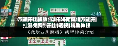 万能开挂辅助“微乐海南麻将万能开挂器免费”开挂(透视)辅助教程-第3张图片