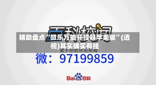 辅助盘点“微乐万能开挂器苹果版”(透视)其实确实有挂-第1张图片