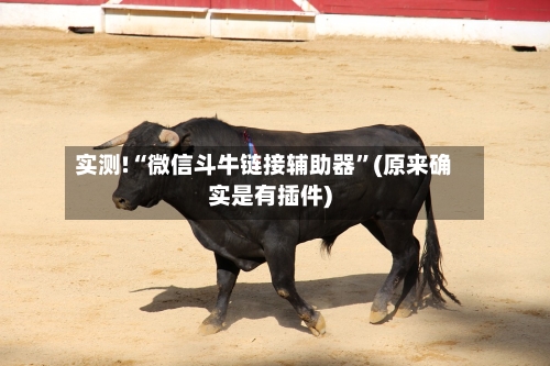 实测!“微信斗牛链接辅助器	”(原来确实是有插件)-第1张图片