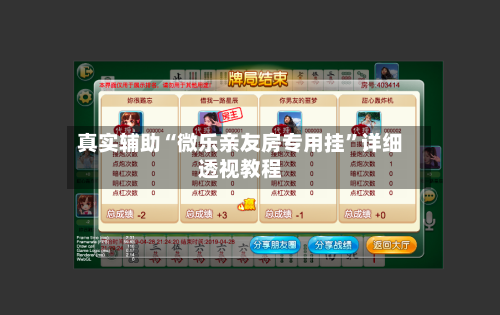 真实辅助“微乐亲友房专用挂”详细透视教程-第2张图片