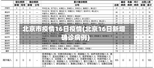北京市疫情16日疫情(北京16日新增确诊病例)-第3张图片