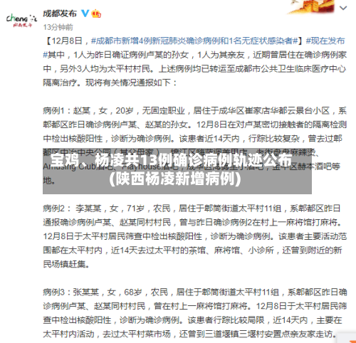 宝鸡、杨凌共13例确诊病例轨迹公布(陕西杨凌新增病例)-第1张图片