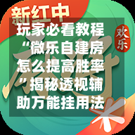 玩家必看教程“微乐自建房怎么提高胜率”揭秘透视辅助万能挂用法-第2张图片