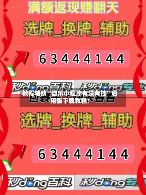教程辅助“微乐小程序有没有挂”通用版下载教程！-第3张图片