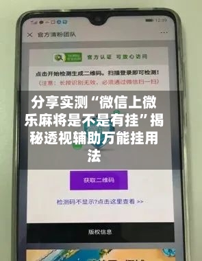 分享实测“微信上微乐麻将是不是有挂	”揭秘透视辅助万能挂用法-第2张图片