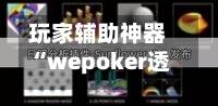 玩家辅助神器“wepoker透视作弊辅助软件”详细透视辅助教程-第1张图片