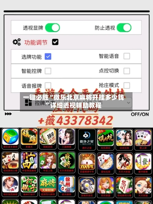 一键必胜“微乐北京麻将开挂多少钱”详细透视辅助教程-第2张图片