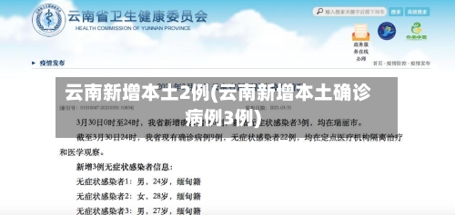 云南新增本土2例(云南新增本土确诊病例3例)-第2张图片