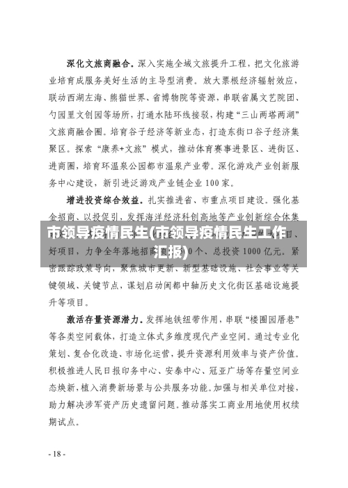 市领导疫情民生(市领导疫情民生工作汇报)-第2张图片