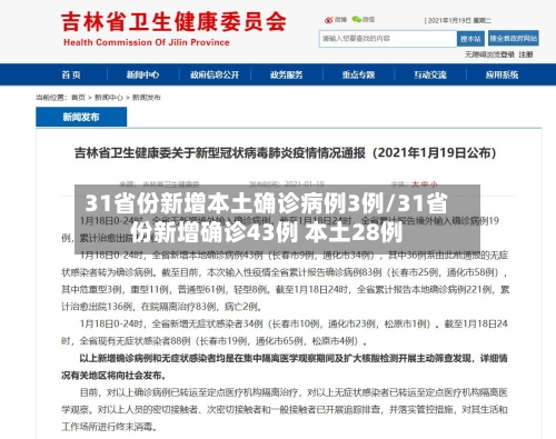 31省份新增本土确诊病例3例/31省份新增确诊43例 本土28例-第1张图片