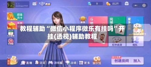 教程辅助“微信小程序微乐有挂吗”开挂(透视)辅助教程-第2张图片