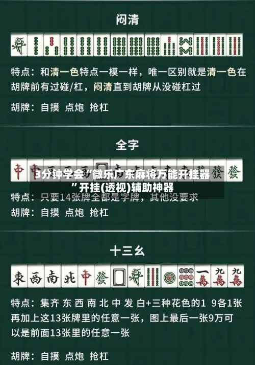 3分钟学会“微乐广东麻将万能开挂器”开挂(透视)辅助神器-第3张图片