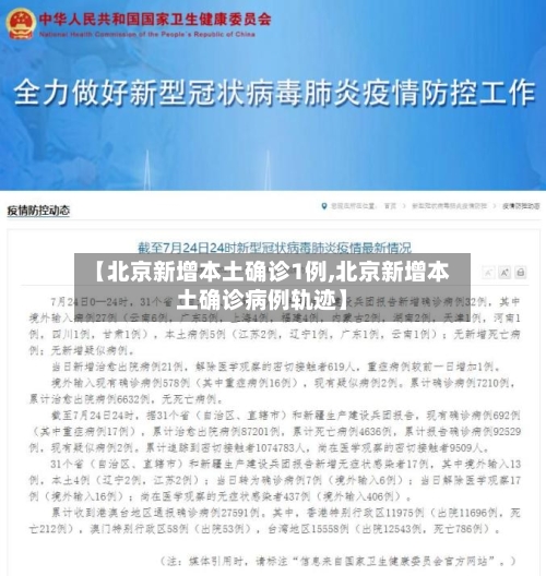 【北京新增本土确诊1例,北京新增本土确诊病例轨迹】-第2张图片