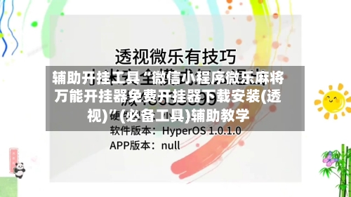 辅助开挂工具“微信小程序微乐麻将万能开挂器免费开挂器下载安装(透视)”(必备工具)辅助教学-第3张图片