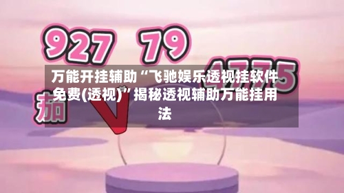万能开挂辅助“飞驰娱乐透视挂软件免费(透视)”揭秘透视辅助万能挂用法-第2张图片