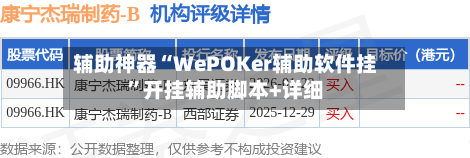 辅助神器“WePOKer辅助软件挂”开挂辅助脚本+详细-第1张图片