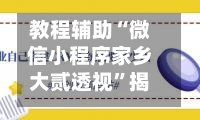教程辅助“微信小程序家乡大贰透视	”揭秘透视辅助万能挂-第2张图片
