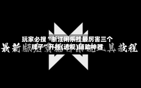 玩家必搜“浙江闲乐挂最厉害三个牌子”开挂(透视)辅助神器-第2张图片