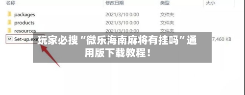 玩家必搜“微乐海南麻将有挂吗”通用版下载教程！-第3张图片