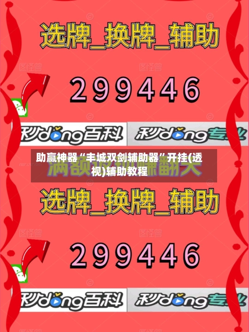 助赢神器“丰城双剑辅助器”开挂(透视)辅助教程-第1张图片