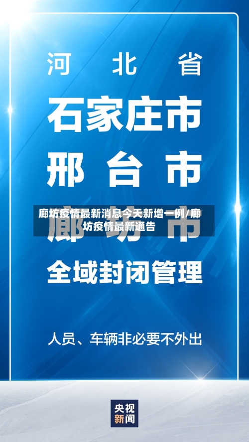 廊坊疫情最新消息今天新增一例/廊坊疫情最新通告-第2张图片