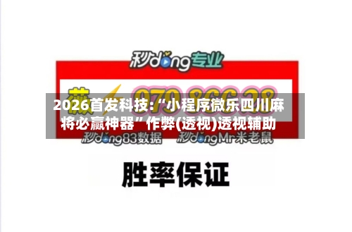 2026首发科技:“小程序微乐四川麻将必赢神器	”作弊(透视)透视辅助-第1张图片