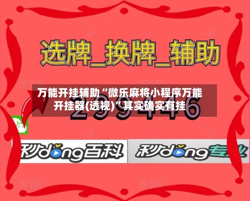 万能开挂辅助“微乐麻将小程序万能开挂器(透视)	”其实确实有挂-第3张图片