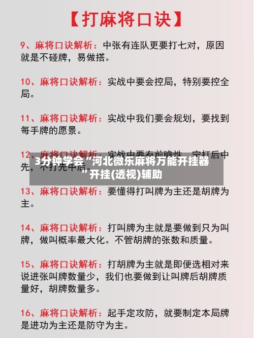 3分钟学会“河北微乐麻将万能开挂器	”开挂(透视)辅助-第2张图片