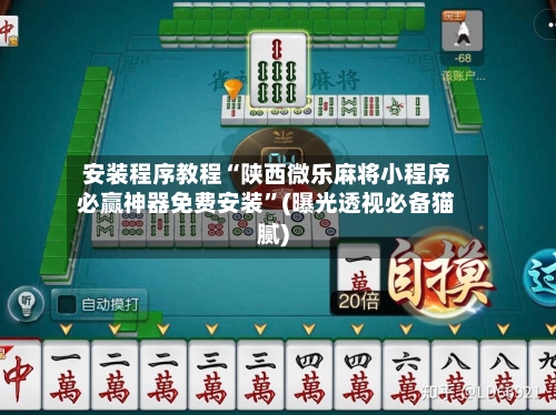 安装程序教程“陕西微乐麻将小程序必赢神器免费安装”(曝光透视必备猫腻)-第1张图片