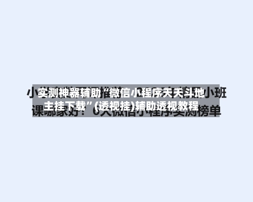 实测神器辅助“微信小程序天天斗地主挂下载	”(透视挂)辅助透视教程-第2张图片