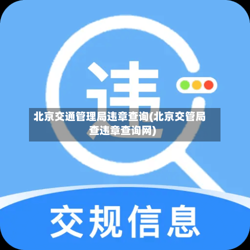 北京交通管理局违章查询(北京交管局查违章查询网)-第2张图片