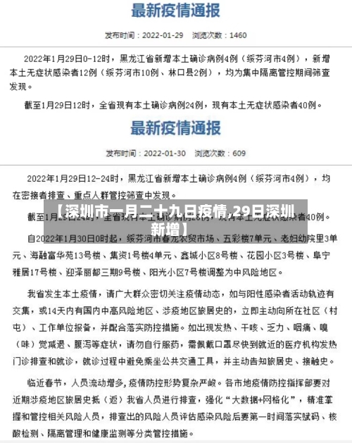 【深圳市一月二十九日疫情,29日深圳新增】-第1张图片
