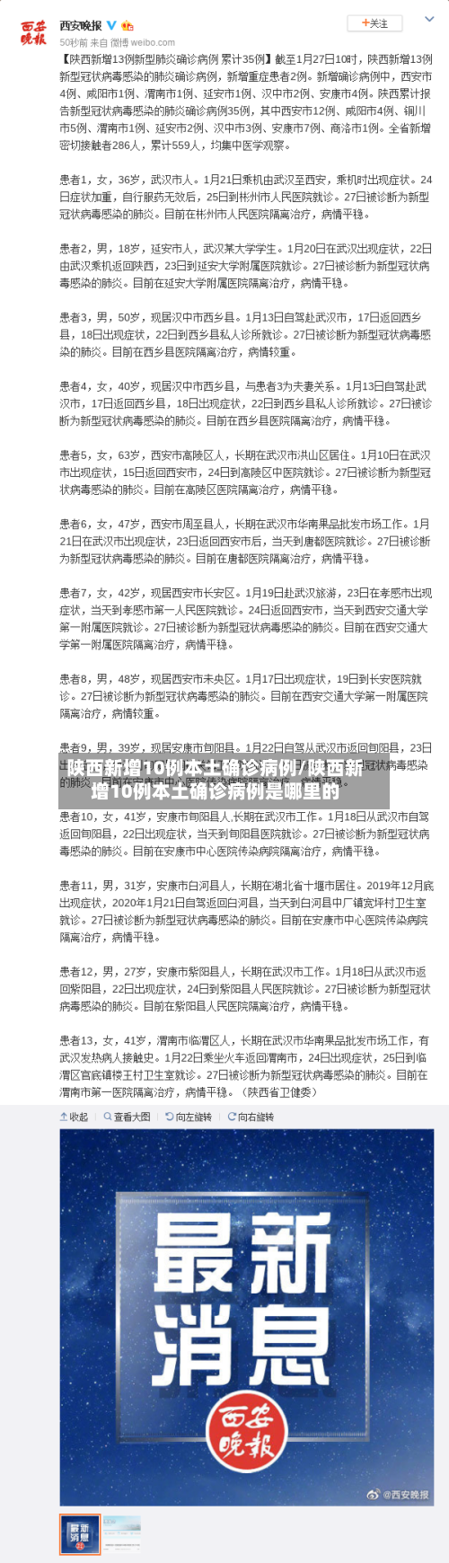 陕西新增10例本土确诊病例/陕西新增10例本土确诊病例是哪里的-第1张图片