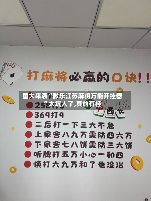 重大来袭“微乐江苏麻将万能开挂器”太坑人了,真的有挂-第3张图片