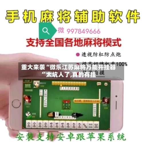重大来袭“微乐江苏麻将万能开挂器	”太坑人了,真的有挂-第2张图片