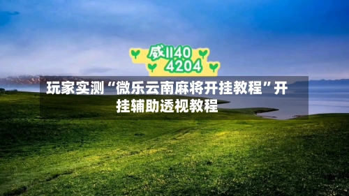 玩家实测“微乐云南麻将开挂教程”开挂辅助透视教程-第1张图片