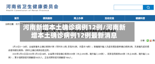 河南新增本土确诊病例12例/河南新增本土确诊病例12例最新消息-第3张图片