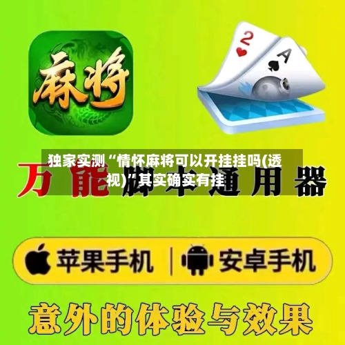 独家实测“情怀麻将可以开挂挂吗(透视)”其实确实有挂-第2张图片