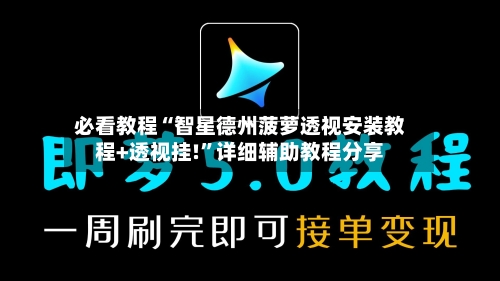 必看教程“智星德州菠萝透视安装教程+透视挂!	”详细辅助教程分享-第1张图片